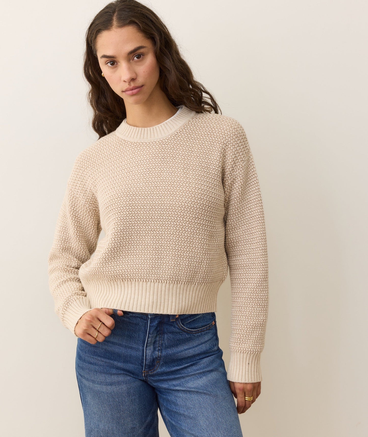 Robin Textured Crewneck Sweater