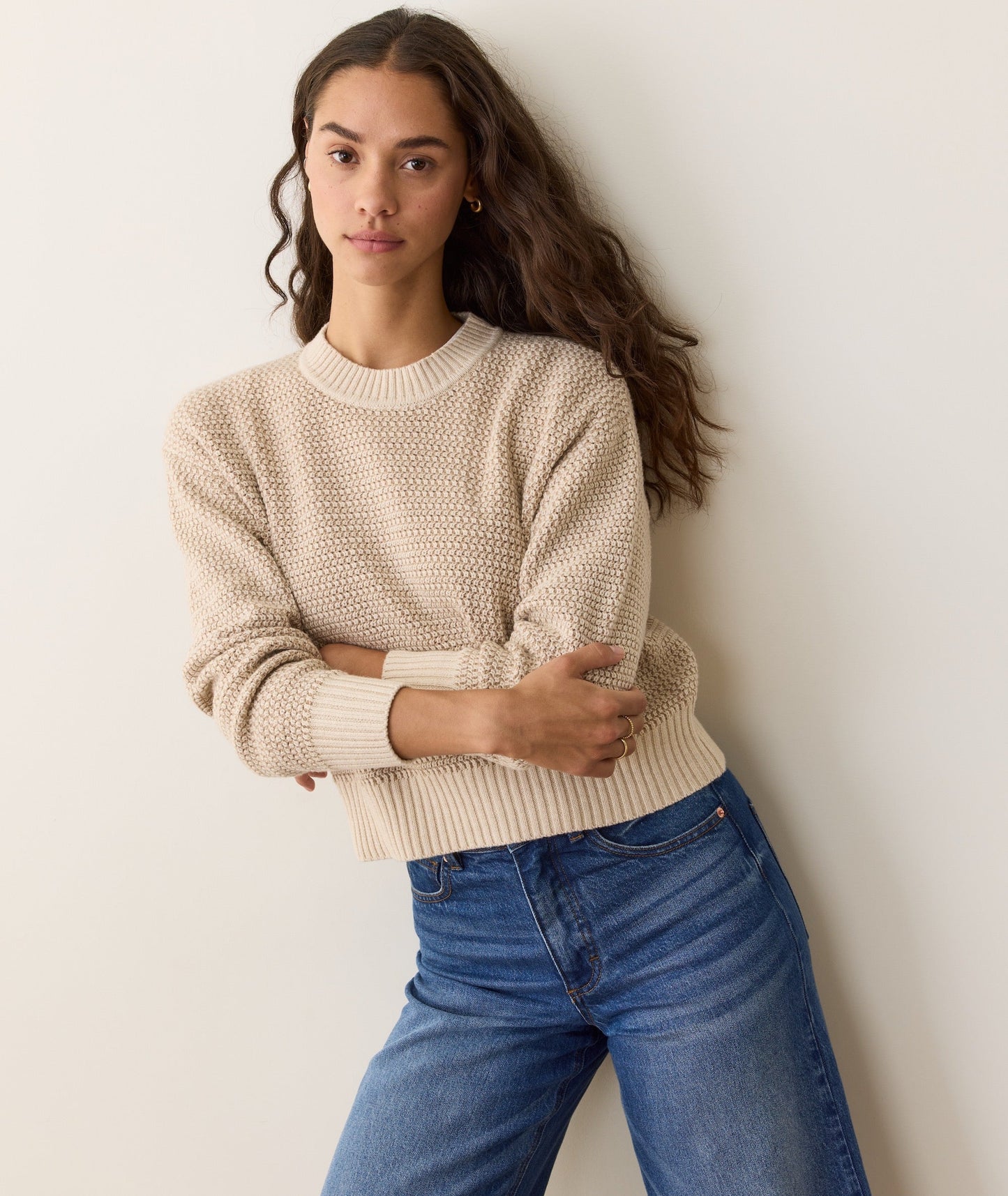 Robin Textured Crewneck Sweater