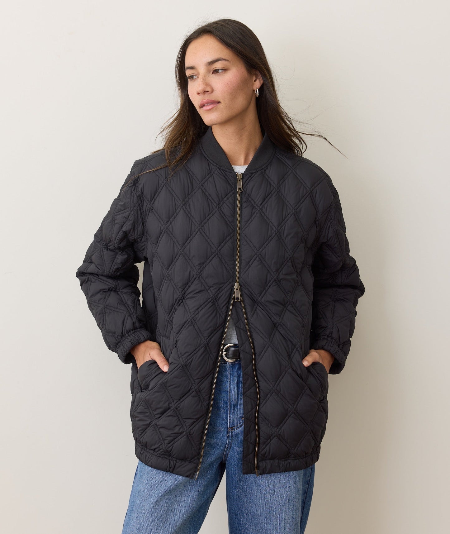 Marina Quilted Oversized Bomber