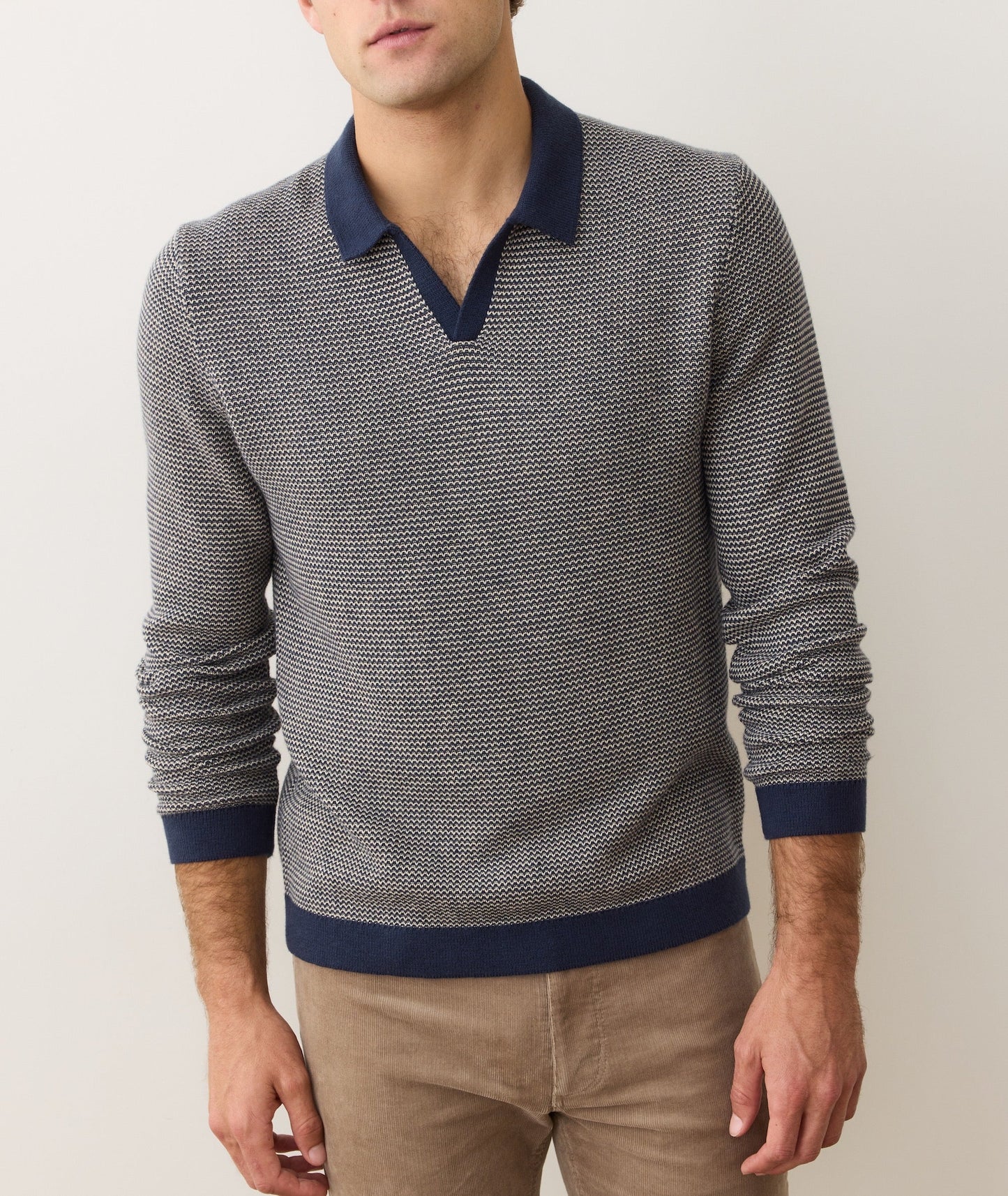 Liam Long Sleeve Sweater Polo