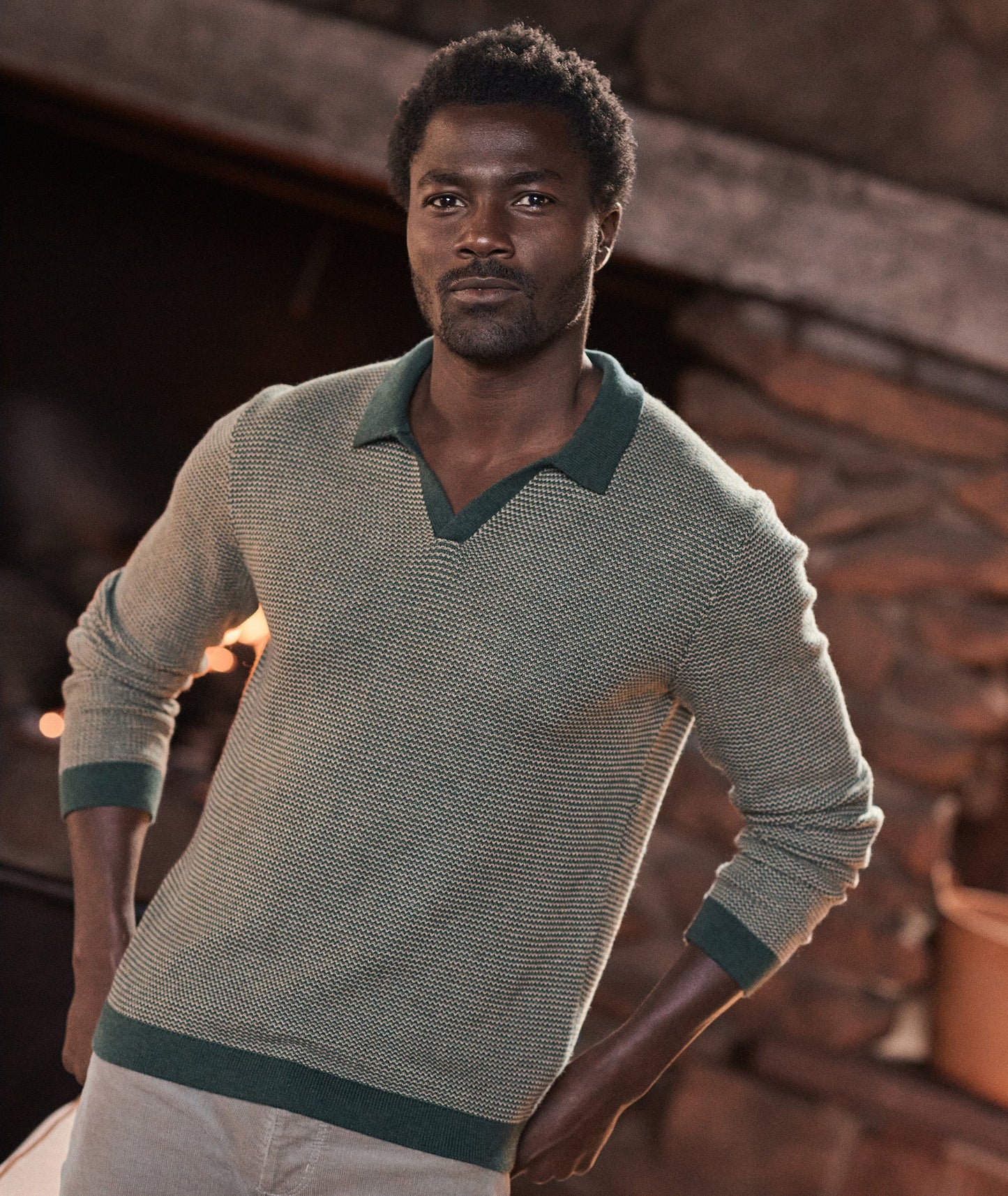 Liam Long Sleeve Sweater Polo