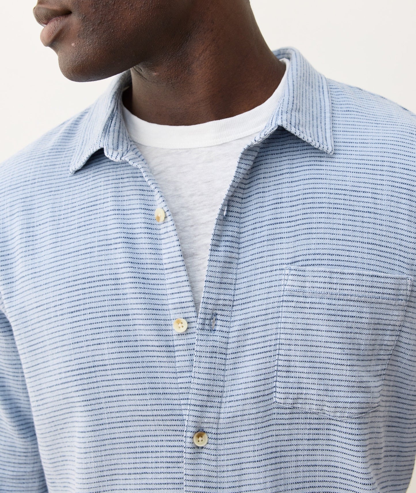 Stretch Selvage Long Sleeve Shirt