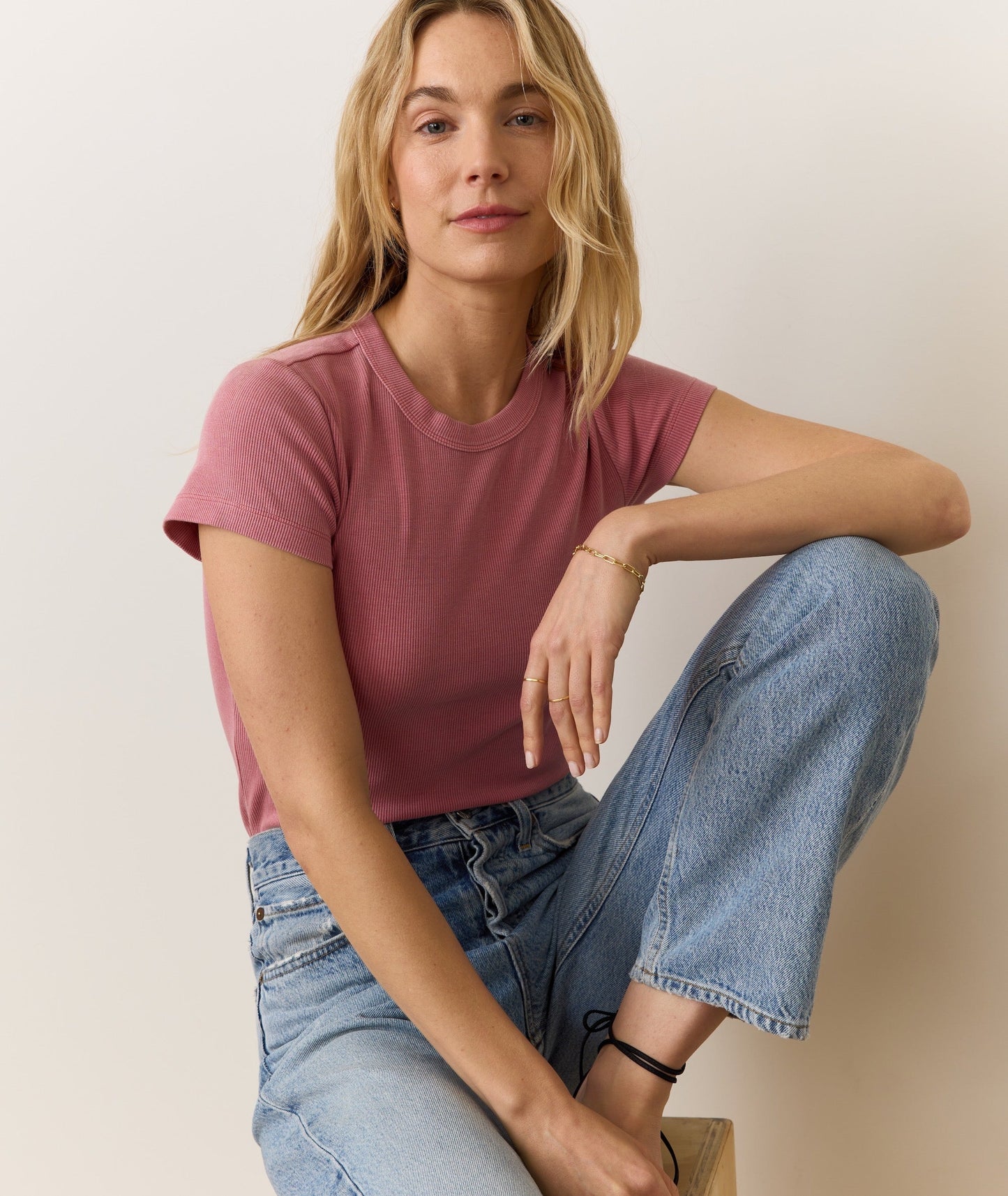 Lexi Rib Sun-In Crew Tee