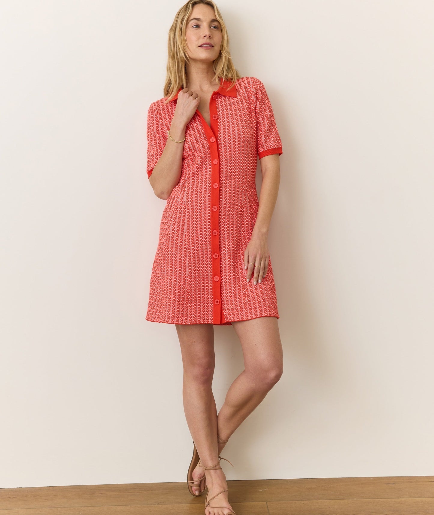 Alice Textured Polo Dress