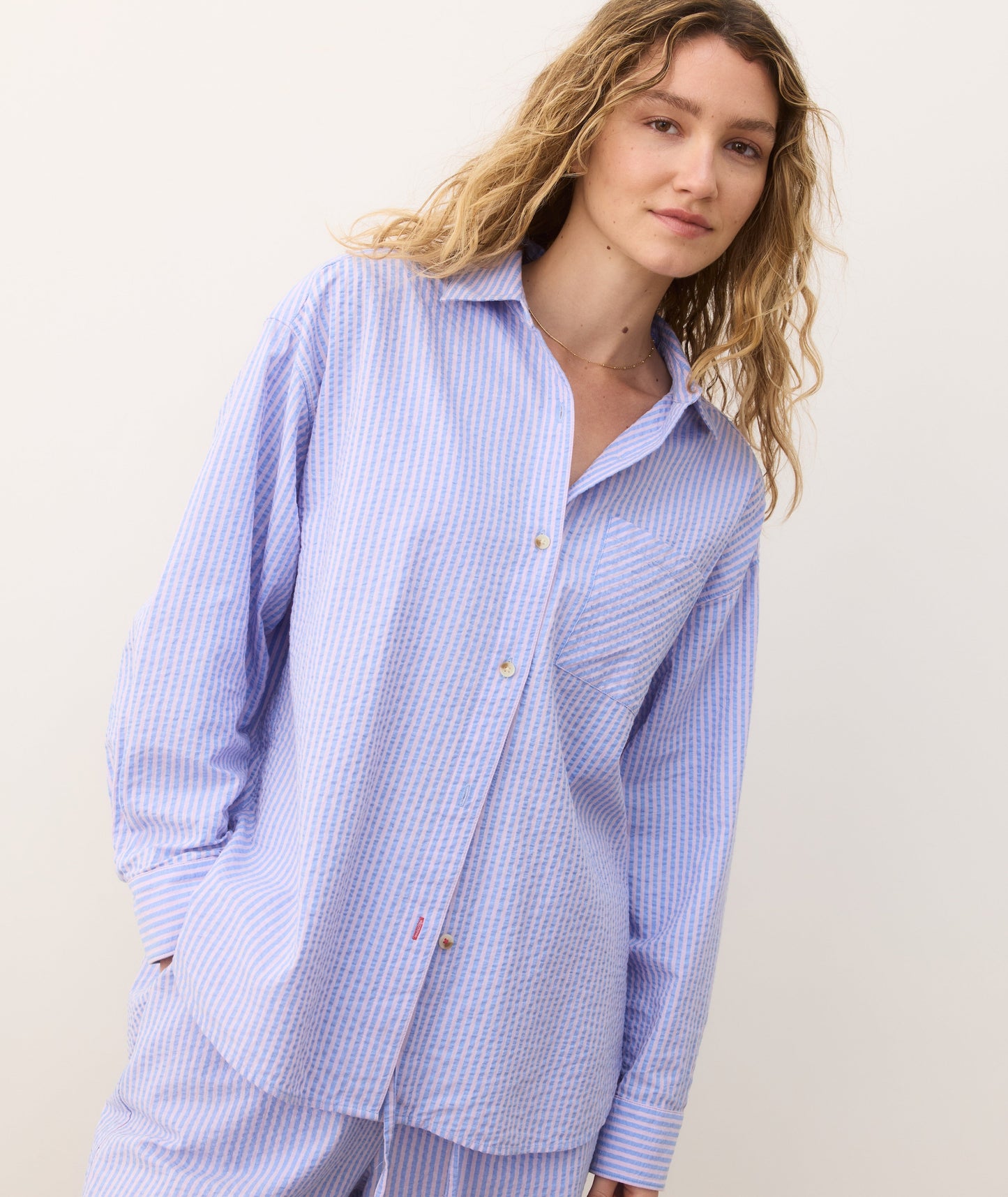 Gracey Oversized Seersucker Shirt