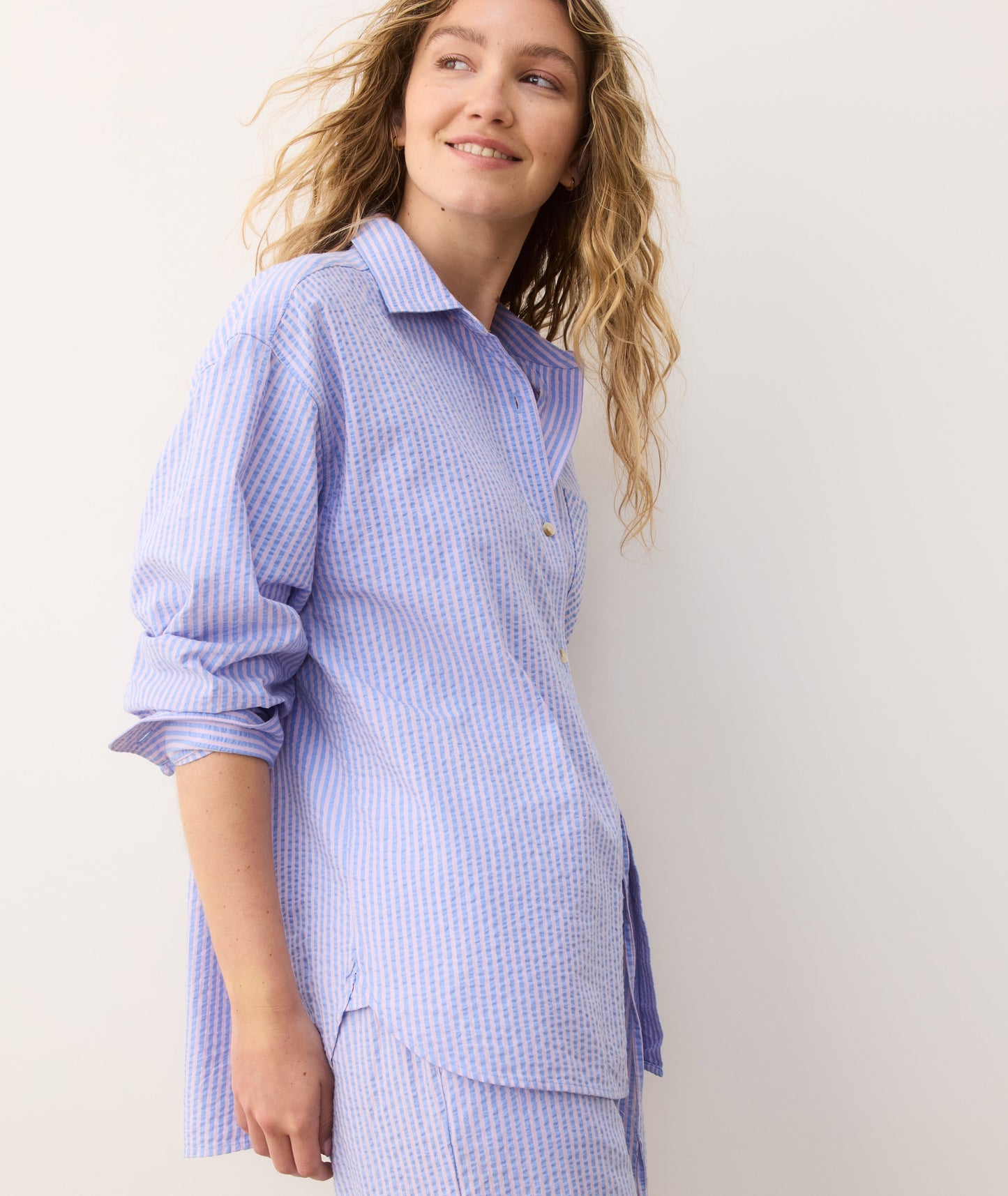 Gracey Oversized Seersucker Shirt