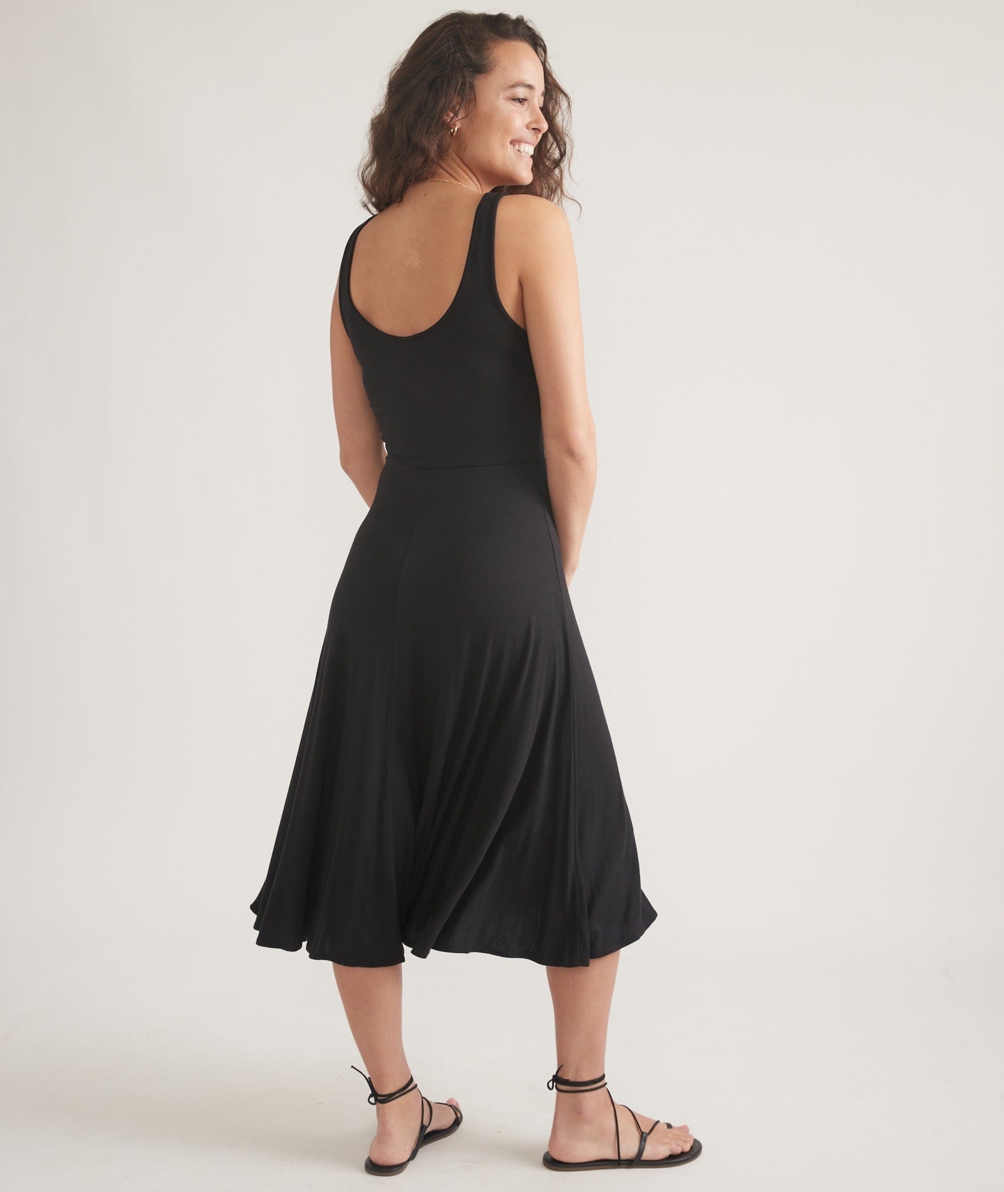 Lexi Rib Fit and Flare Midi Dress