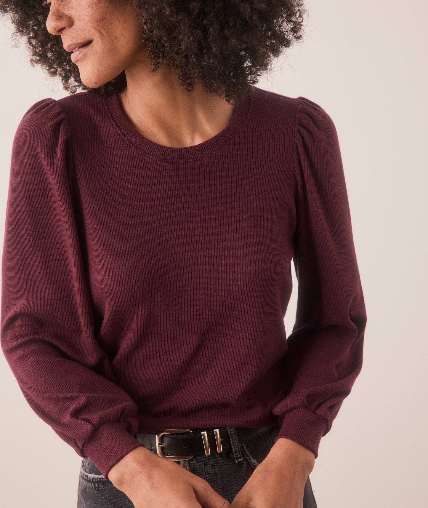 Lexi Rib Puff Sleeve Top