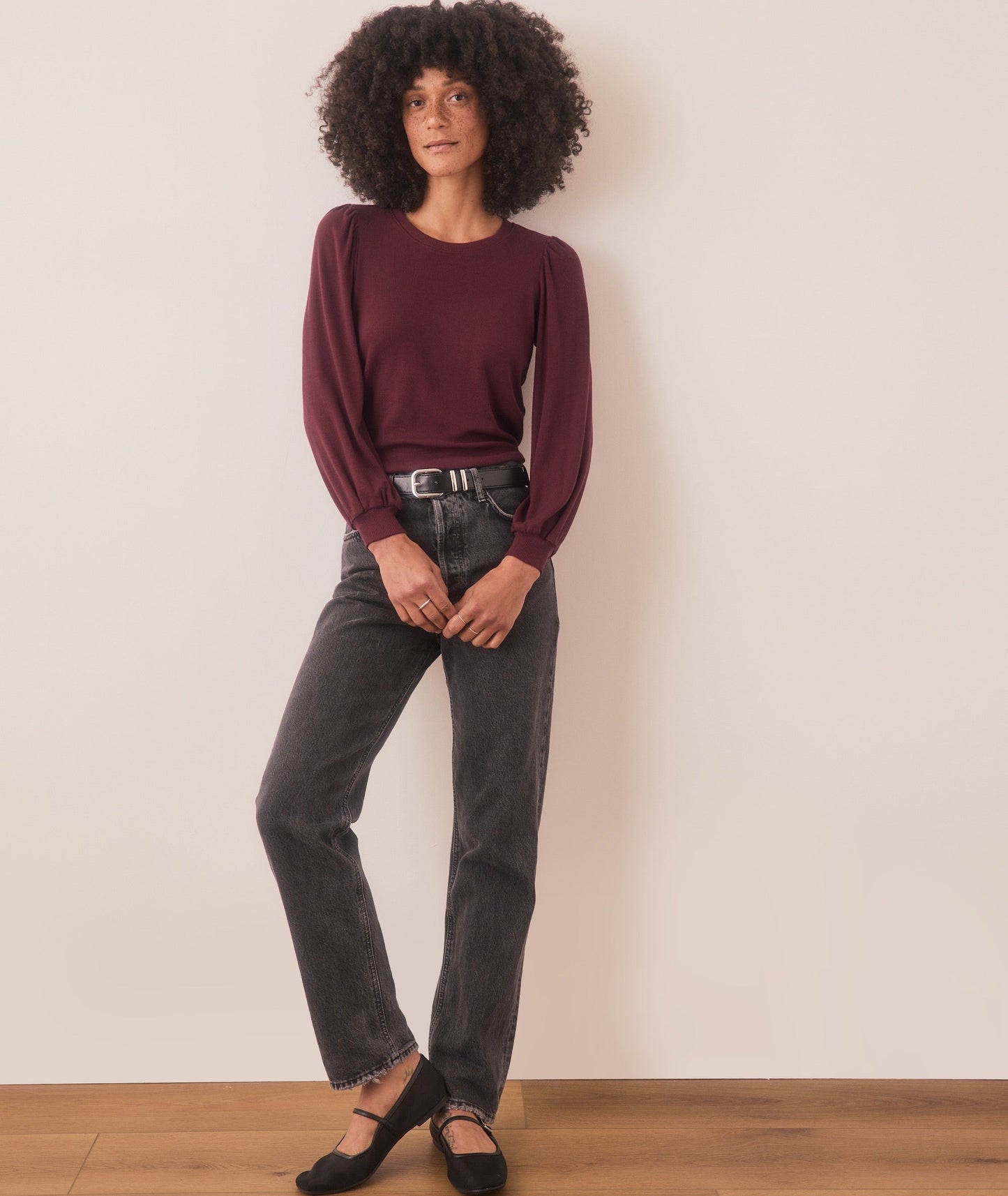 Lexi Rib Puff Sleeve Top