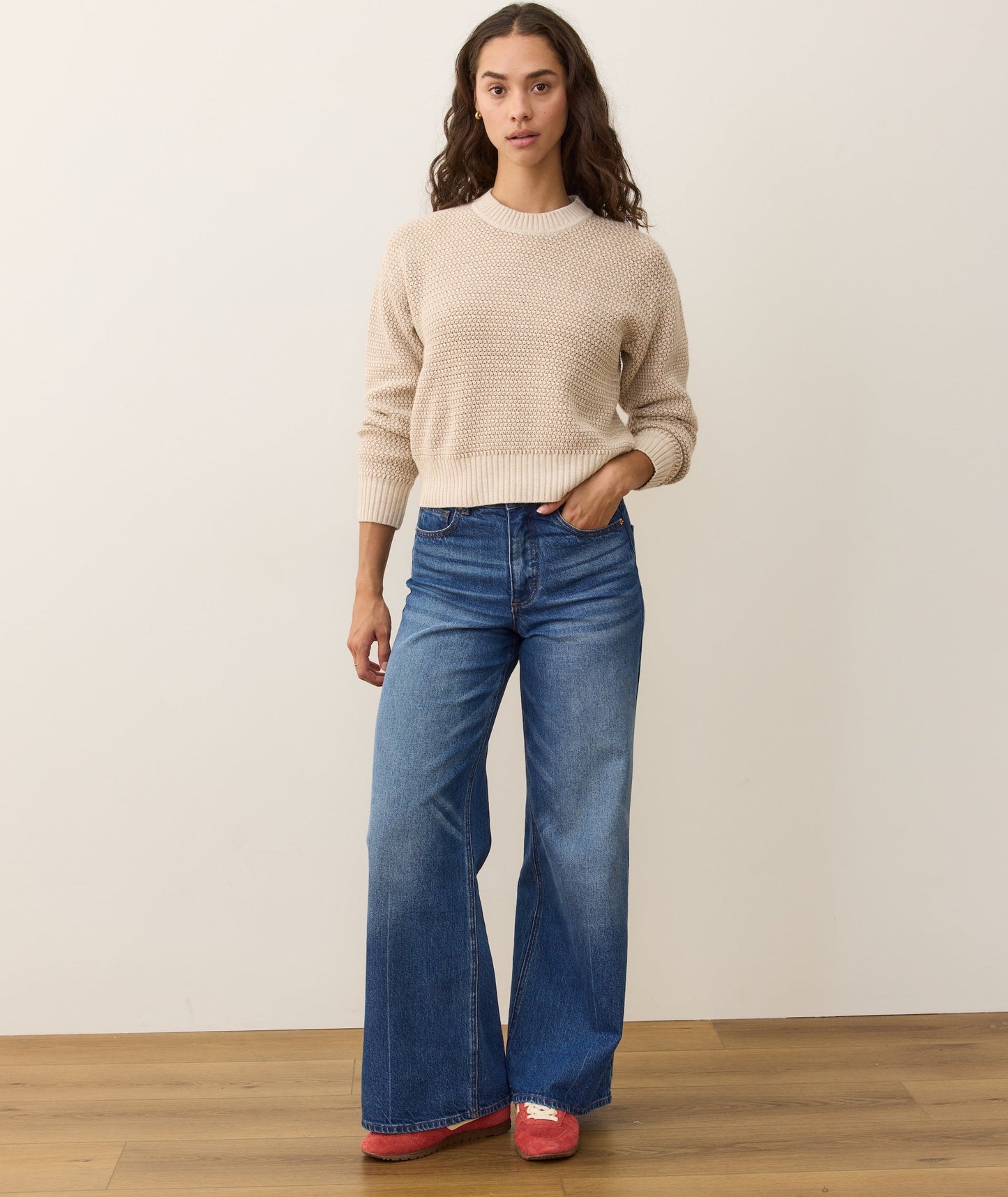 Robin Textured Crewneck Sweater