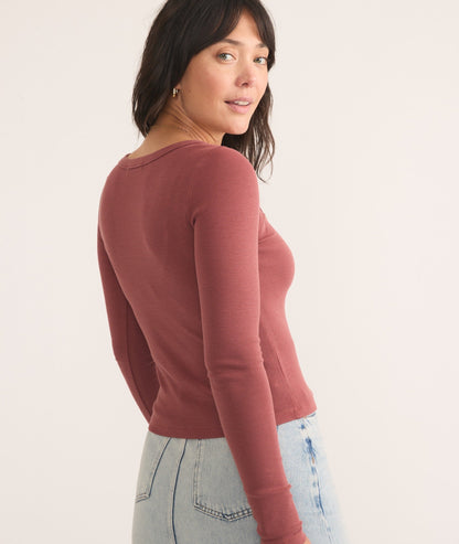 Lexi Rib Sun-In Scoop Tee