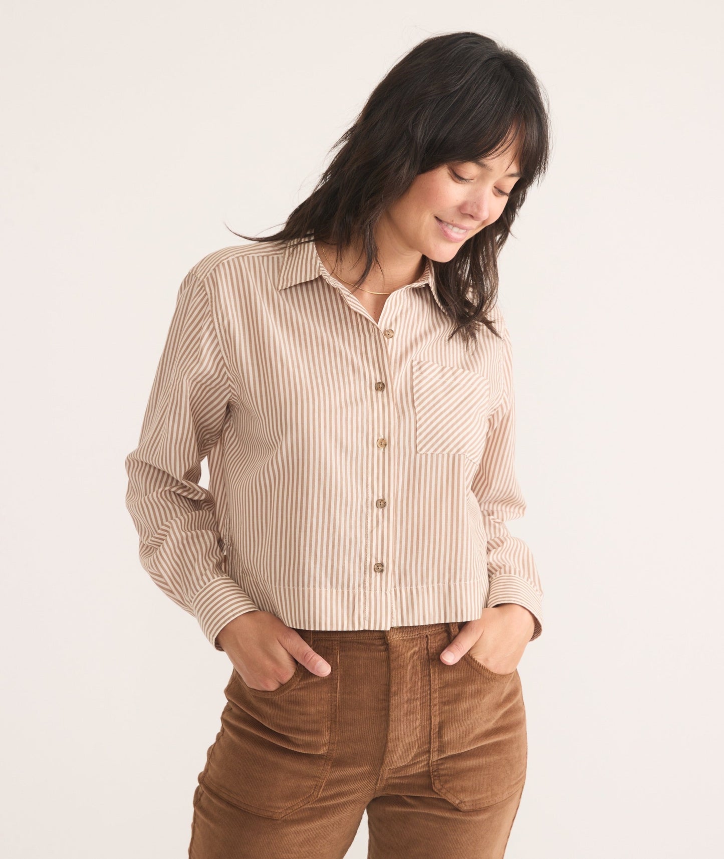 Mila Straight Hem Button Down