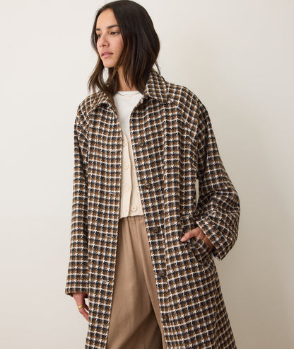 Hayes Houndstooth Trench Coat