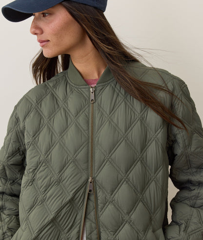 Marina Quilted Oversized Bomber