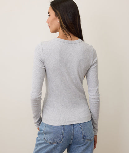 Lexi Rib Sun-In Longsleeve Crew Tee