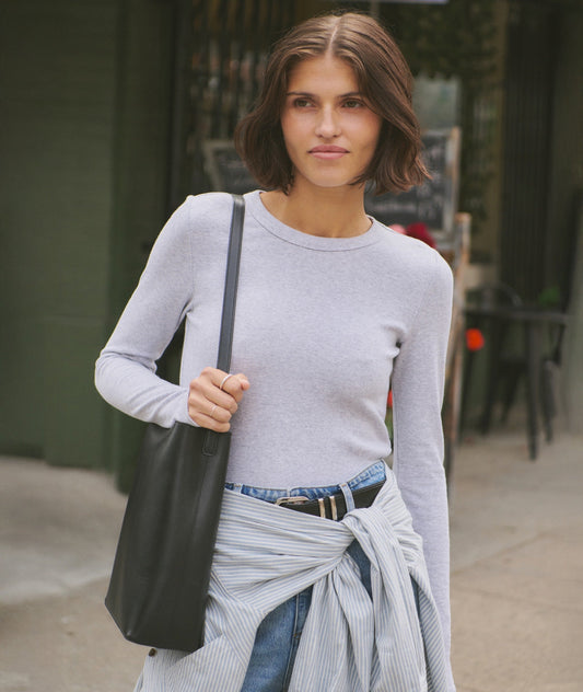 Lexi Rib Sun-In Longsleeve Crew Tee