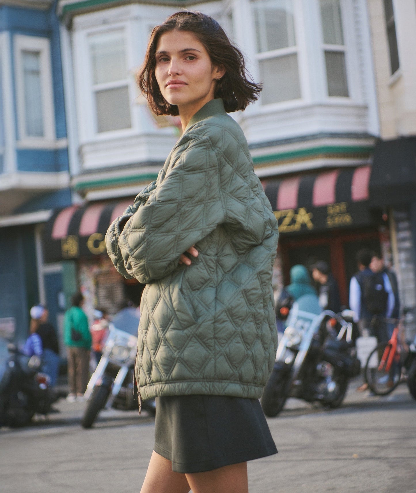Marina Quilted Oversized Bomber