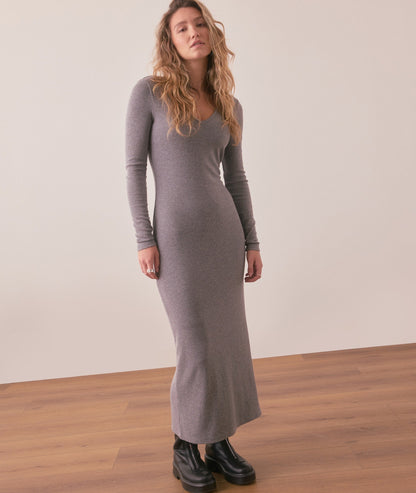 Lexi Rib V-Neck Maxi Dress
