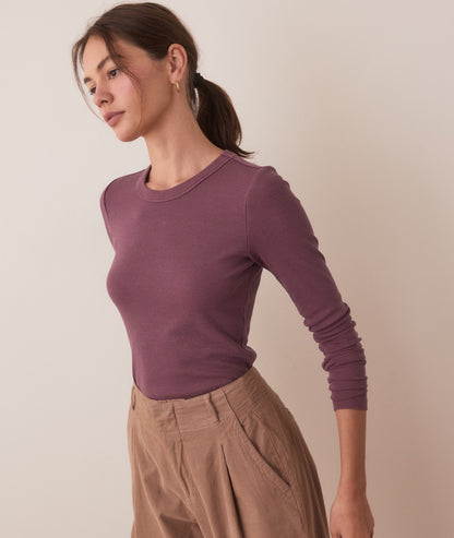 Lexi Rib Sun-In Longsleeve Crew Tee