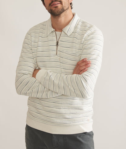 Textured Stripe Quarter Zip
