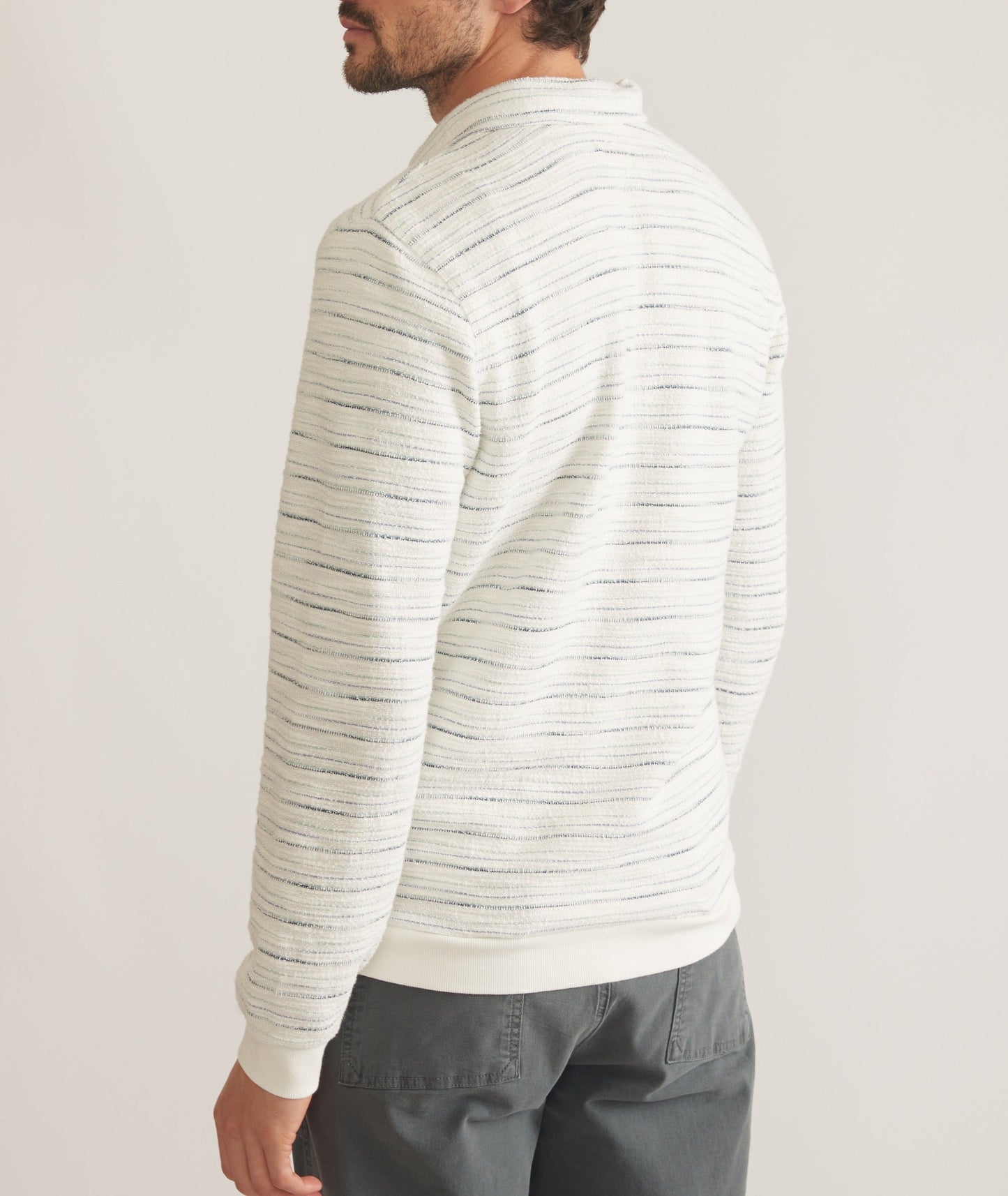 Textured Stripe Quarter Zip