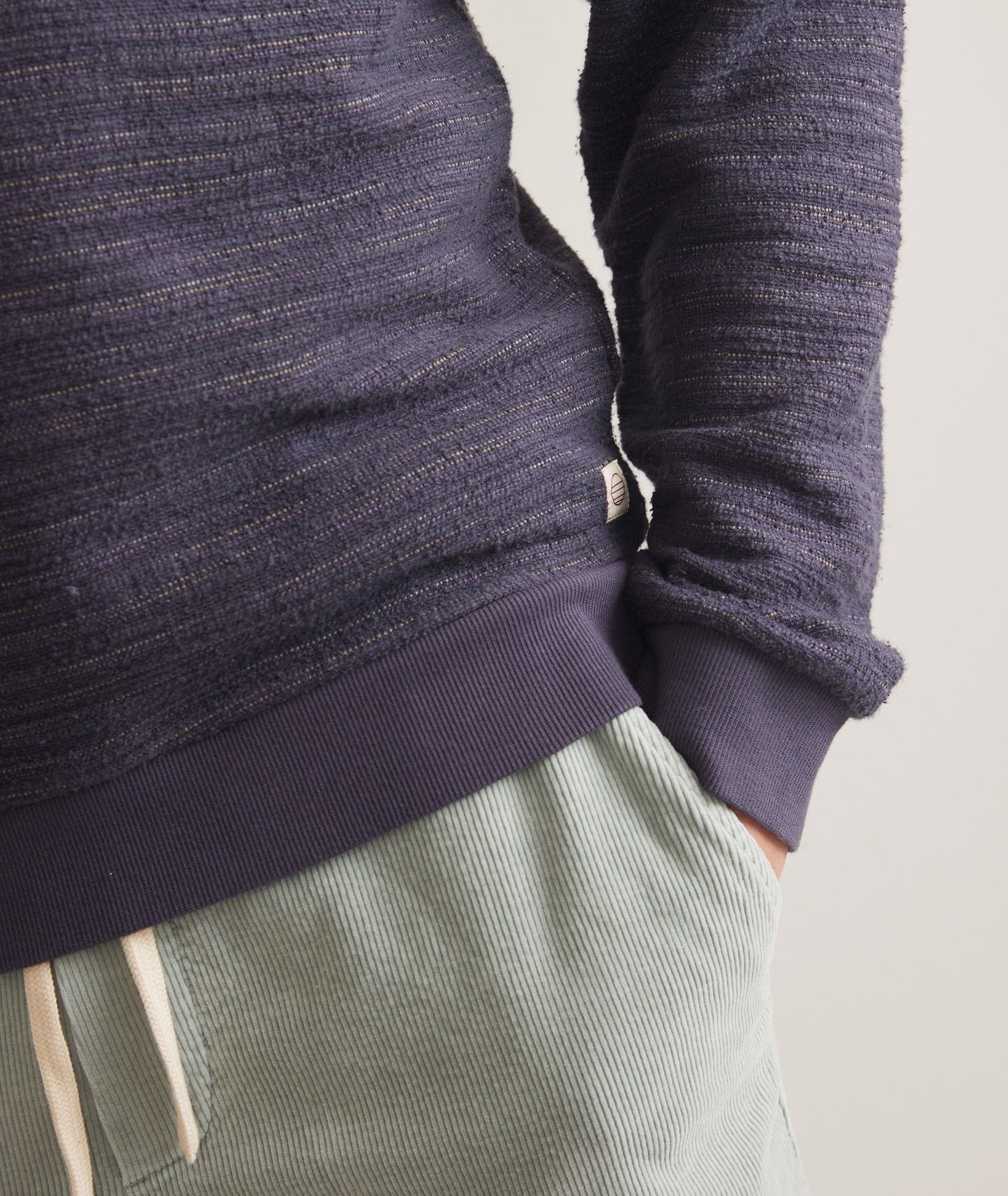 Textured Stripe Quarter Zip