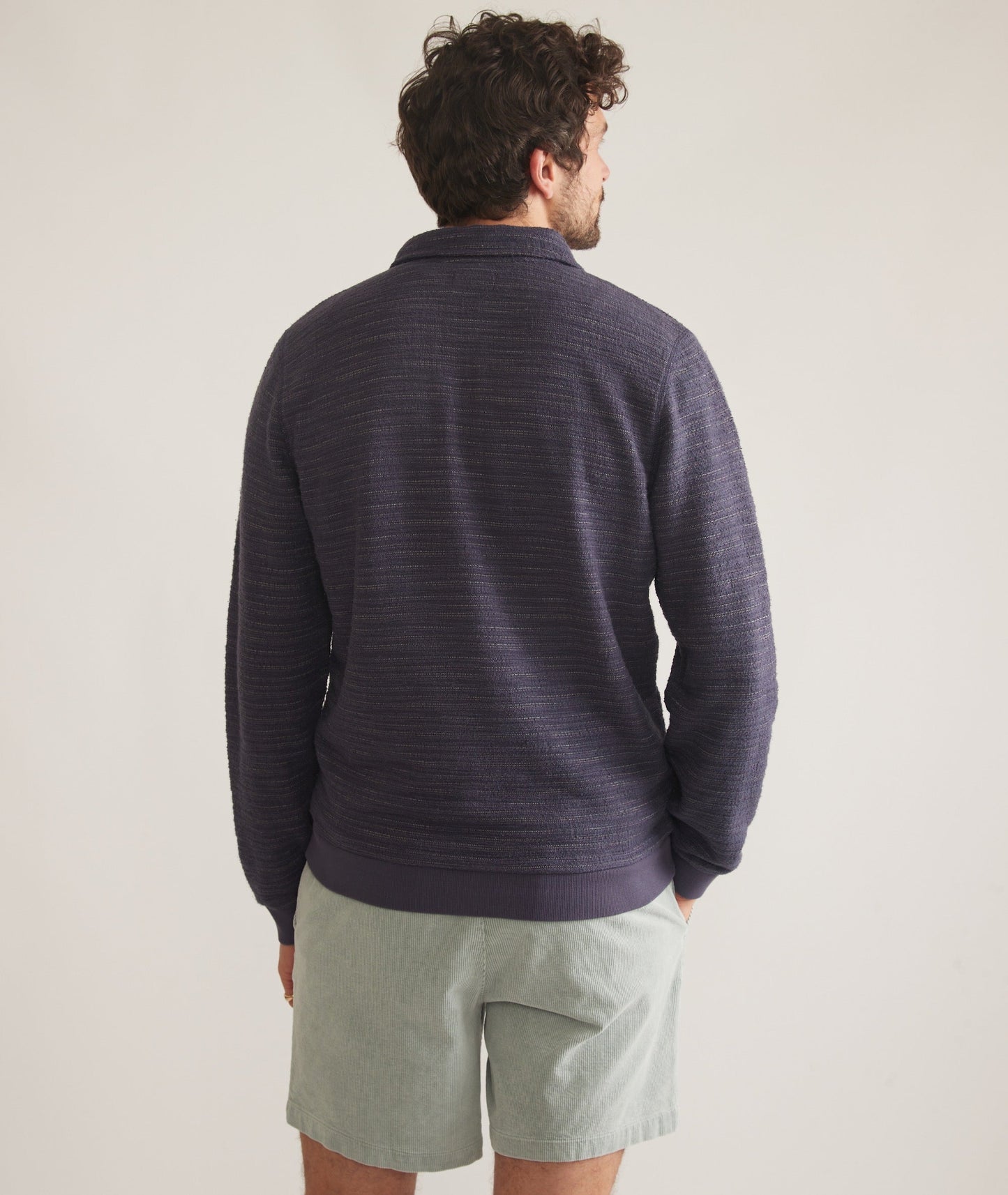 Textured Stripe Quarter Zip