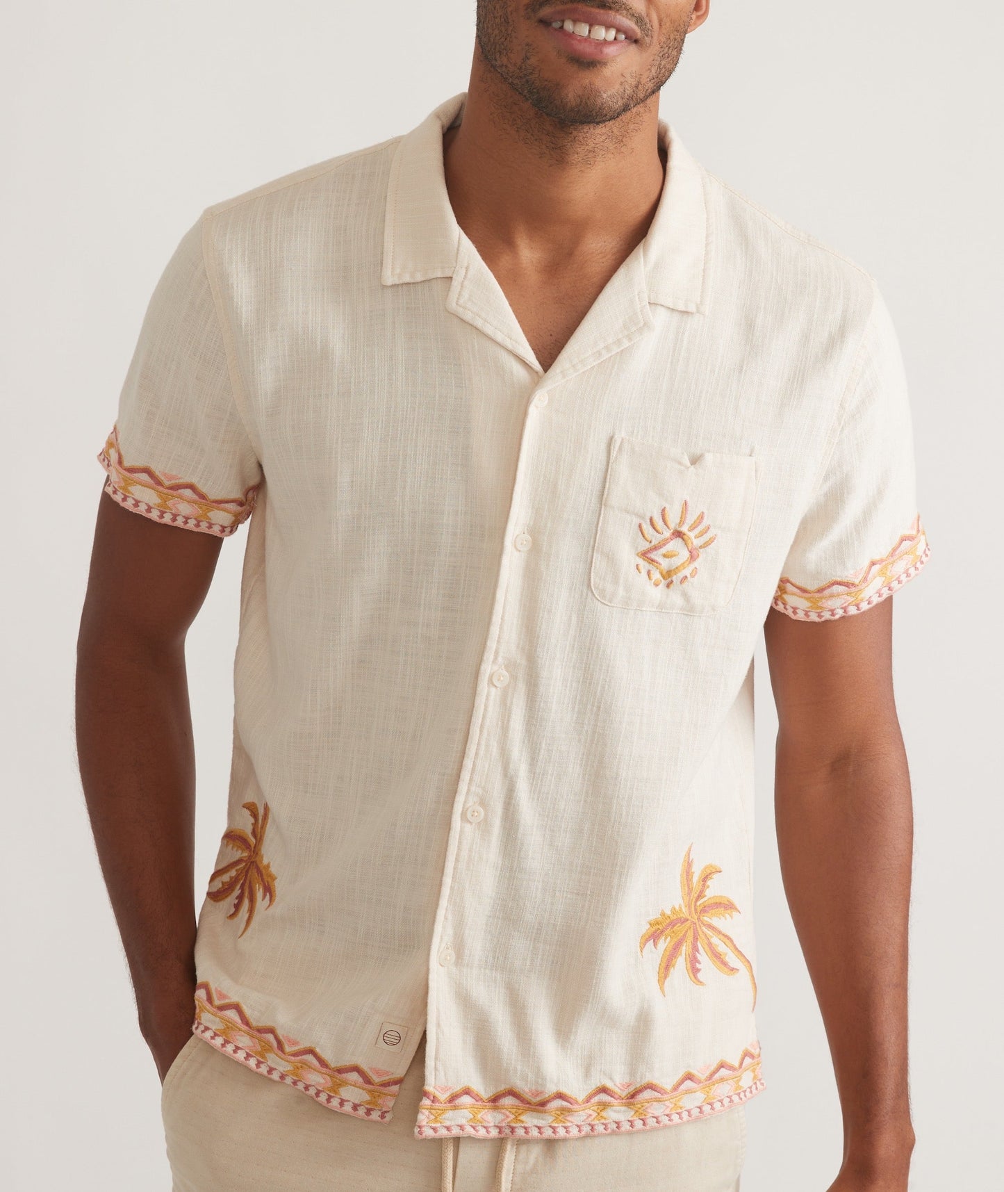 Stretch Selvage Embroidered Resort Shirt