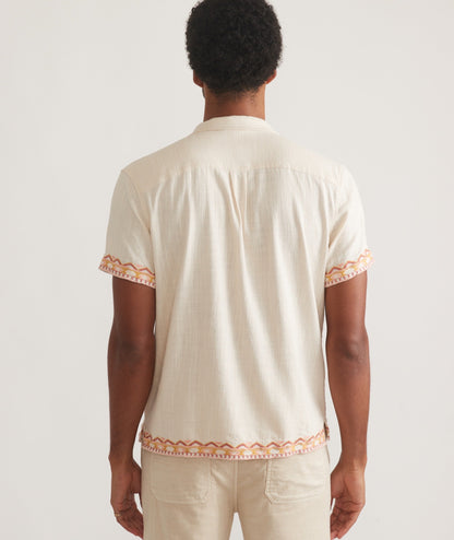 Stretch Selvage Embroidered Resort Shirt