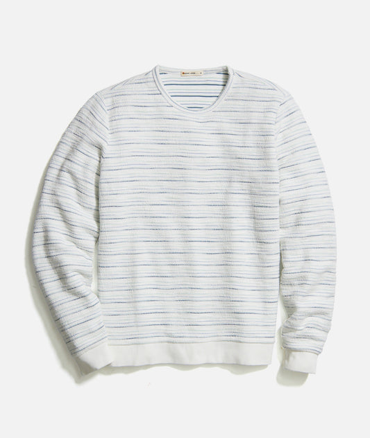 Textured Stripe Crewneck