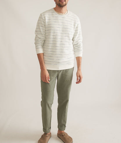 Textured Stripe Crewneck