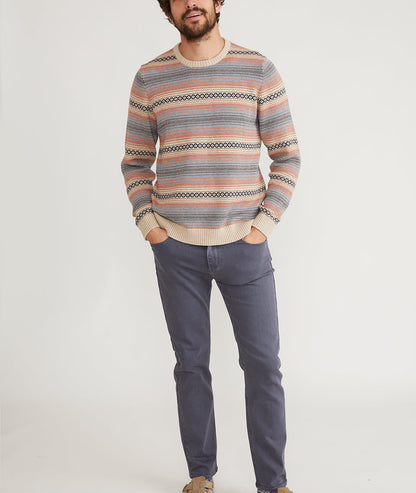 Reed Jacquard Crew Sweater