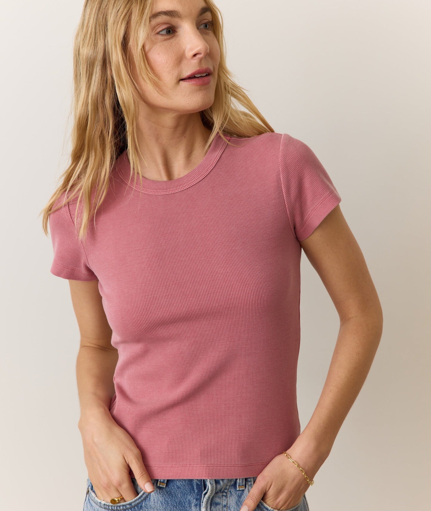 Lexi Rib Sun-In Crew Tee