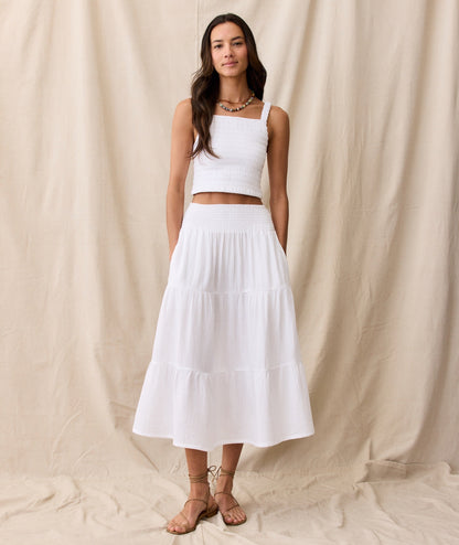 Corinne Double Cloth Maxi Skirt