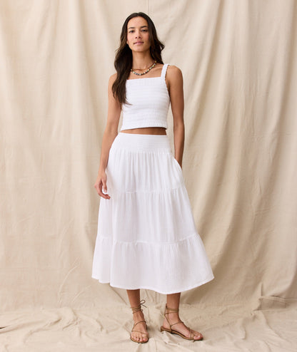 Corinne Double Cloth Maxi Skirt