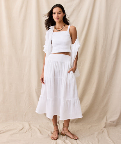 Corinne Double Cloth Maxi Skirt