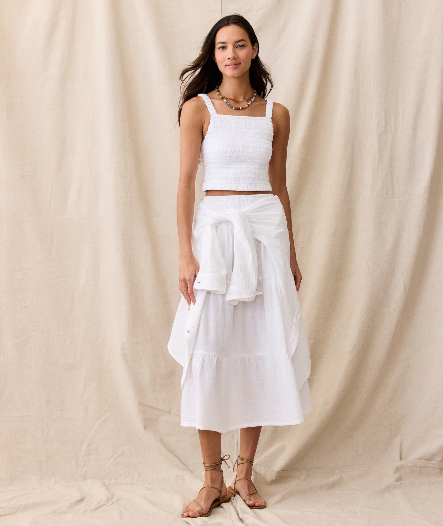 Corinne Double Cloth Maxi Skirt