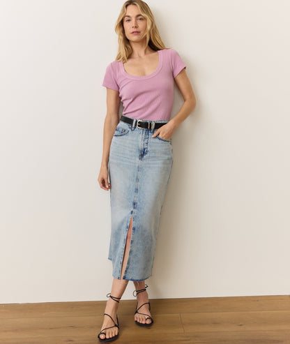Lexi Rib Sun-In Scoop Tee