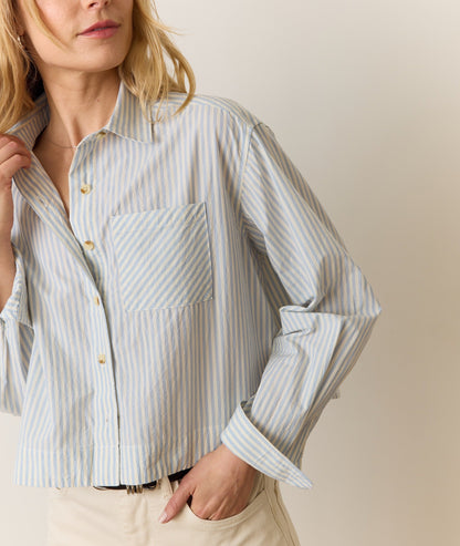 Mia Cropped Shirt in Cali Poplin