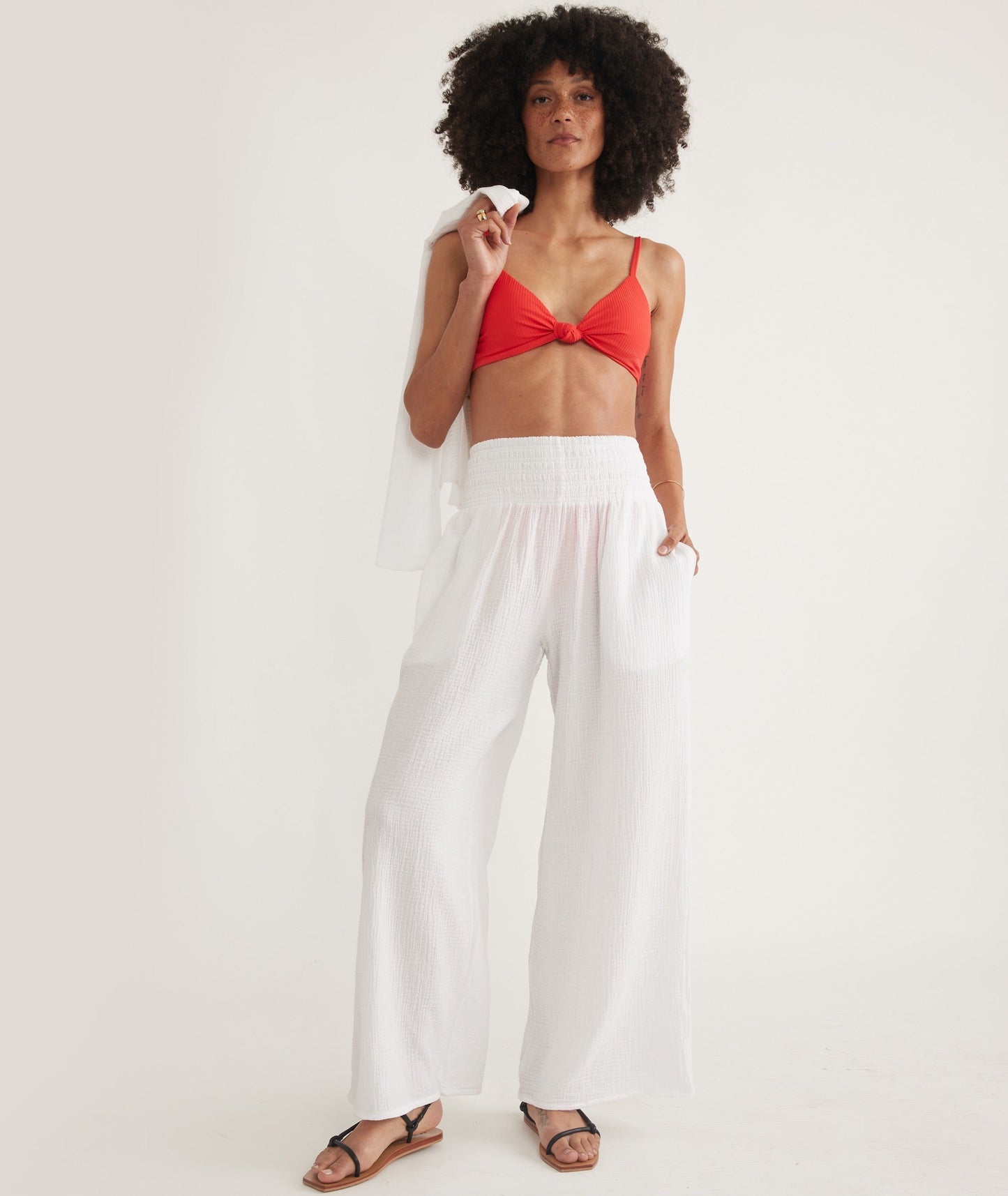 Sophia Double Cloth Palazzo Pant