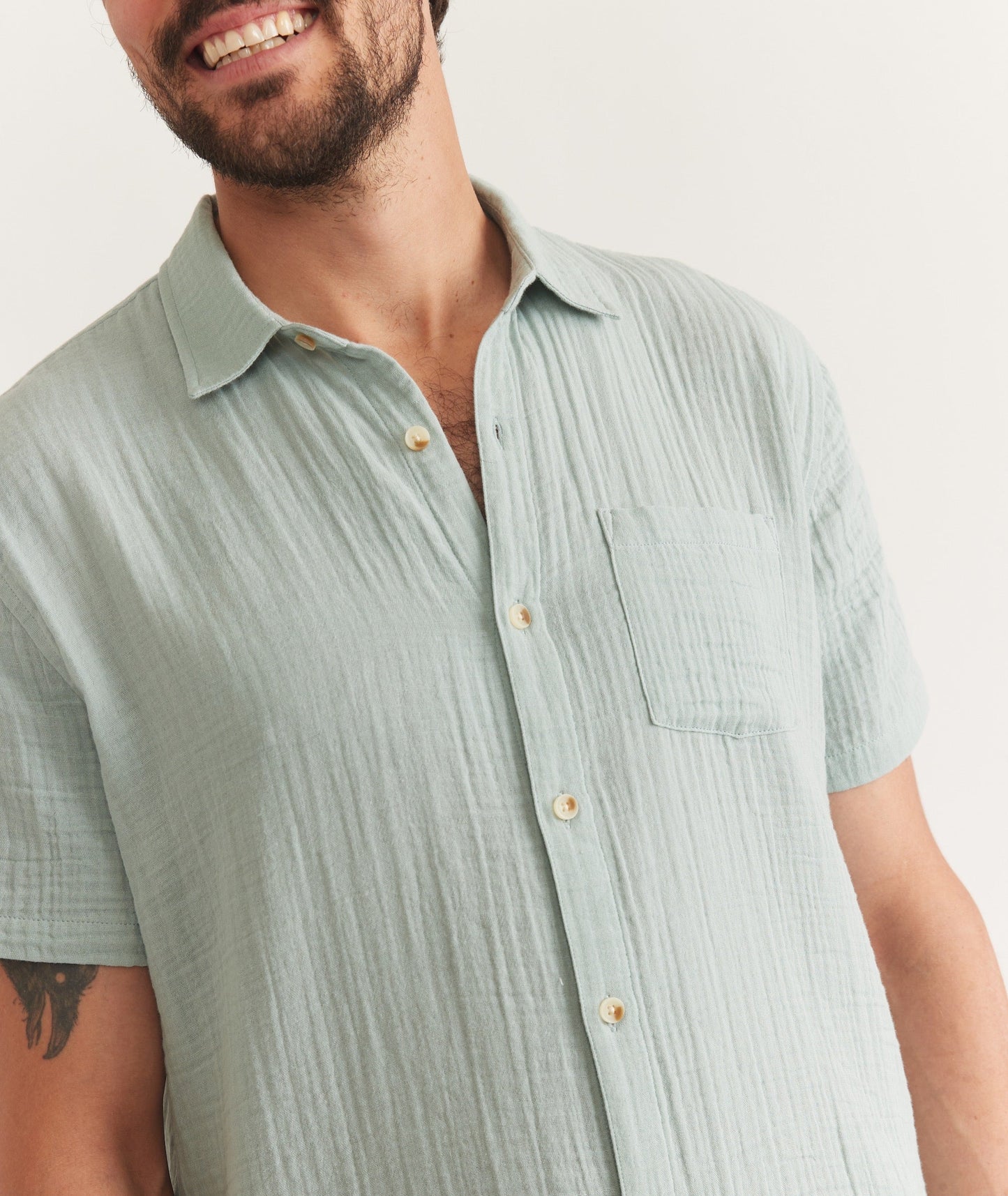 Crinkle Double Cloth  Shirt