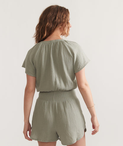 Bella Double Cloth Romper